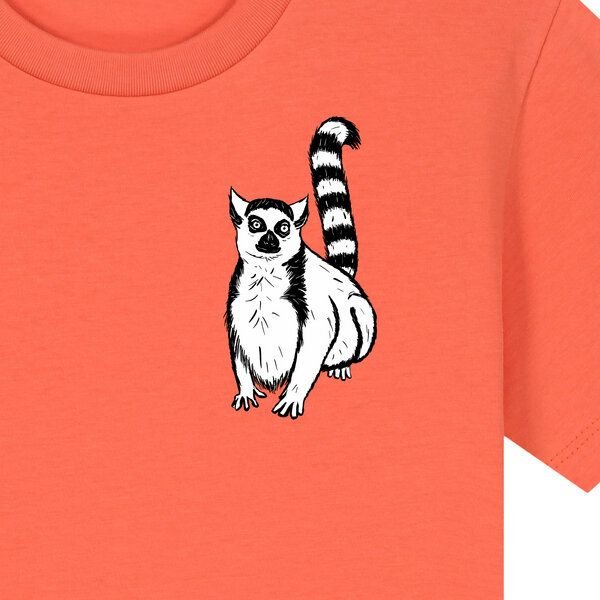 Spangeltangel Kinder-T-Shirt "Lemuren", Biobaumwolle, Affe, Kurzarm