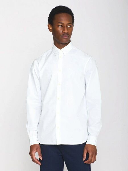 KnowledgeCotton Apparel Hemd - ALF regular crispy cotton shirt - aus Bio-Baumwolle
