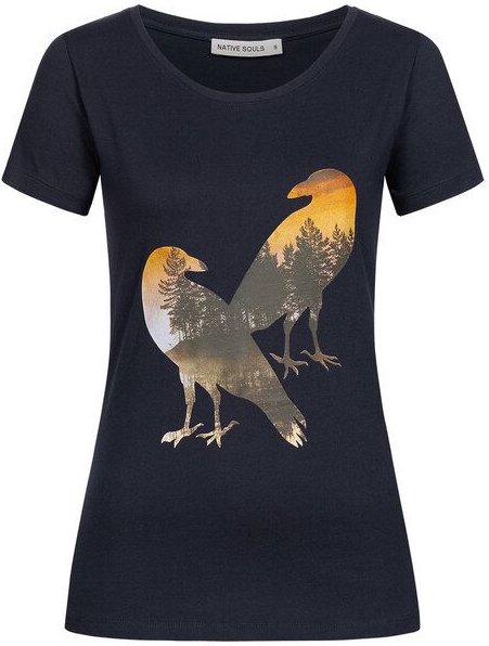 NATIVE SOULS T-Shirt Damen - Two Crows