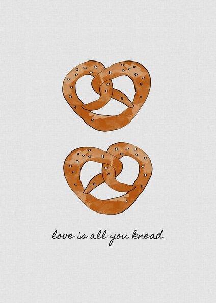 Photocircle Wandbild / Kunstdruck / Poster / Leinwand - Love Is All You Knead