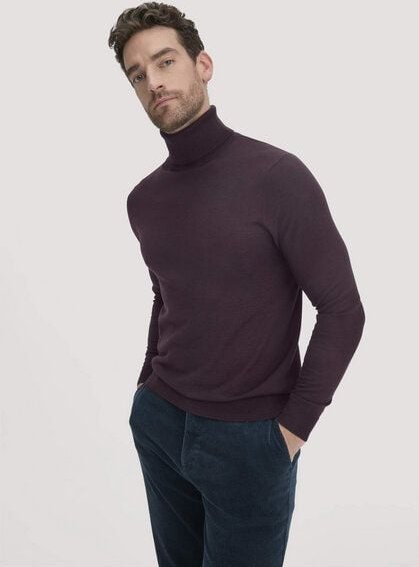 hessnatur Strick Rollkragen Pullover Regular aus reiner Bio-Merinowolle