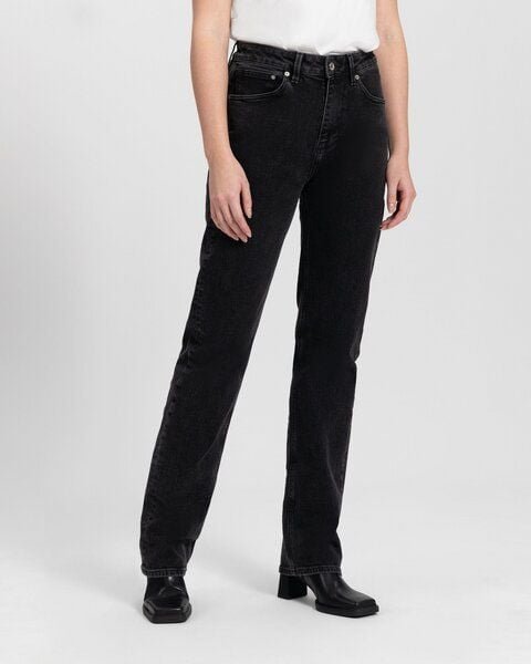 Kuyichi Straight Fit Jeans - Rosa - aus Biobaumwolle (vintage black)