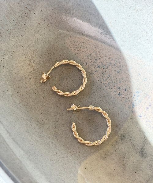 pikfine gedrehte Creolen "Taja" / silber oder vergoldet