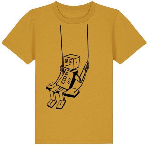 päfjes Rocco Roboter schaukelt für sein Leben gern - Fair Wear Bio Kinder T-Shirt