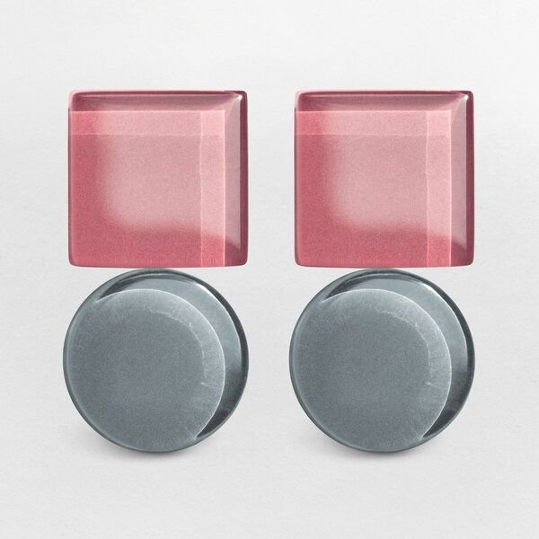 ALEXASCHA Geometrische Statement Ohrringe aus Glas | Bauhaus Design | 16 Farbkombinationen