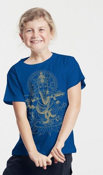 Peaces.bio - handbedruckte Biomode Bio-Kinder T-Shirt Ganesha