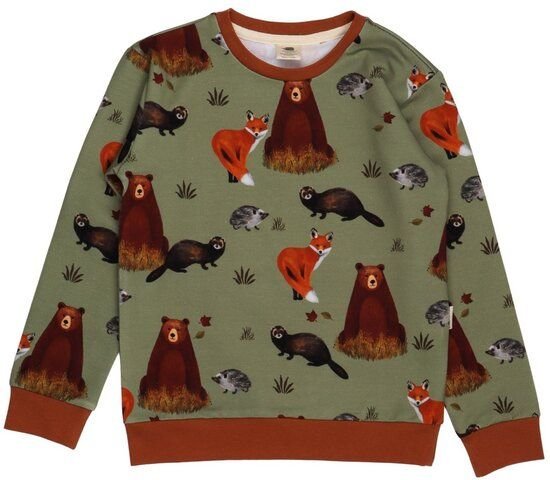 Kinder Sweatshirt Bio-Baumwolle Autumland-Print, kuschelig weich, GOTS-zertifiziert, ideal für kühlere Tage, hautfreundl...