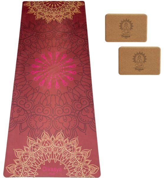 Thumbnail - Divasya Yoga Starter-Set: Yogamatte mit Schutzhülle & 2 Blöcken