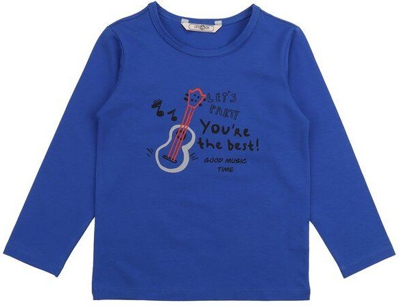 Cotokids Kinder Langarmshirt GOTS-zertifiziert aus Bio-Baumwolle, blau mit Recycling-Motiv – Walkiddy, weich, hautfreund...