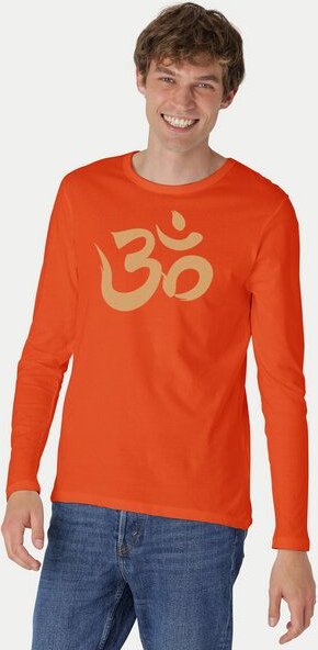 Peaces.bio - handbedruckte Biomode Bio-Herren-Langarmshirt "OM"