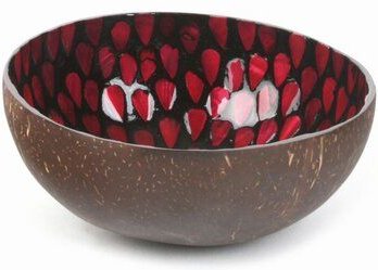 El Puente Kokosnuss-Schale "Sling" mit Perlmutt-Einlage