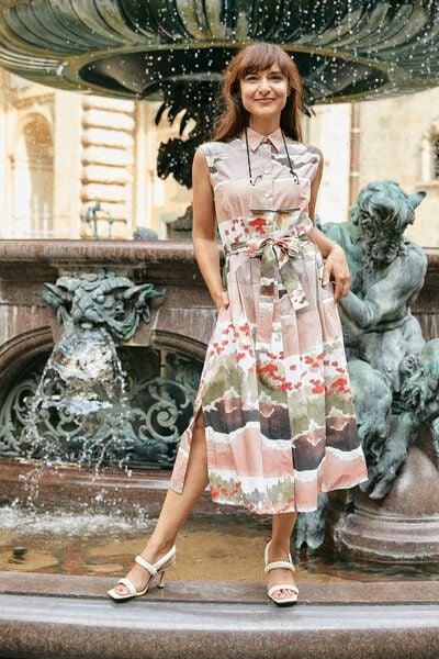 Sophia Schneider-Esleben Dress Marie, Mohn - Damenkleid aus Bio-Baumwolle