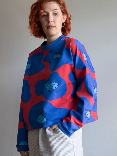 Ecostories Oversized Sweatshirt Mohnfeld