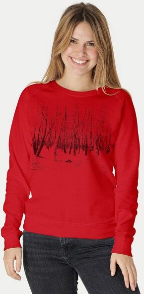 Peaces.bio - handbedruckte Biomode Damen Sweatshirt Woodland