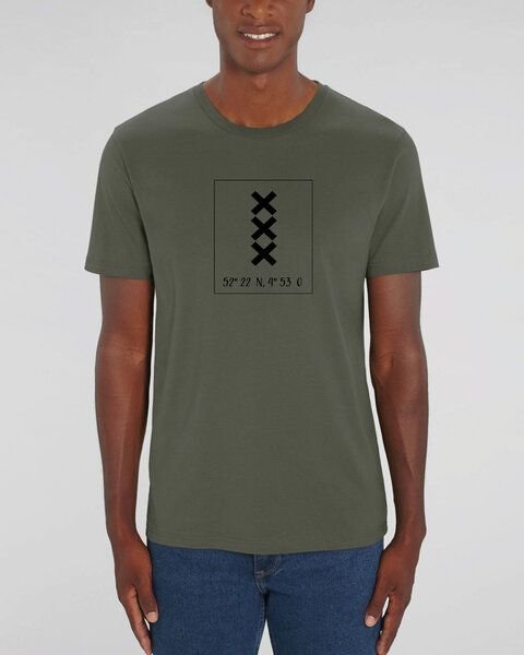 Human Family Bio Herren City T-Shirt "Amsterdam - Coordinates"