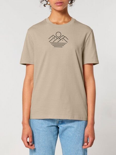 Human Family Bio Unisex Rundhals T-Shirt "Mountain Silhouette"