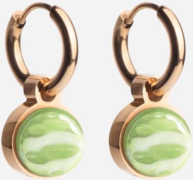 ALEXASCHA Roségold Creolen mit Anhänger | Mix & Match