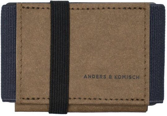 ANDERS & KOMISCH Mini Portemonnaie mit Münzfach „A&K MINI“ Slim Wallet Braun