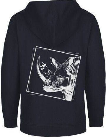 HANDGEDRUCKT Unisex Kinder Zip Up Hoody "Rhinoskateros"