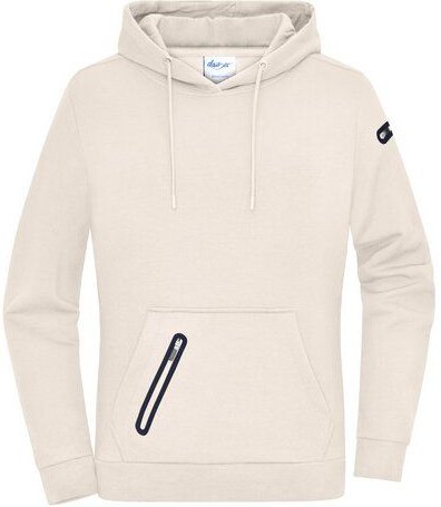 Daiber Damen Hoodie Kapuzenpullover Pullover Kängurutasche mit Reißverschlusstasche Ärmeltasche Kapuze