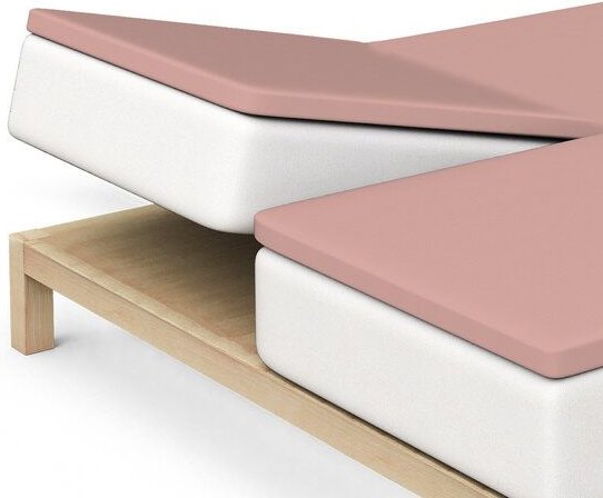 Schlafgut Spannbettlaken Pure für Split Topper Matratzen - 95% Biobaumwolle, 5% Elasthan