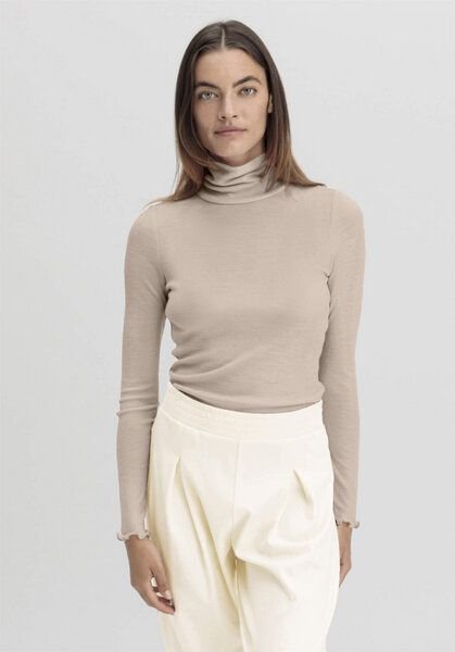 hessnatur Longsleeve mit Rollkragen Fitted WARM TOUCH aus Bio-Merinowolle und TENCEL Lyocell