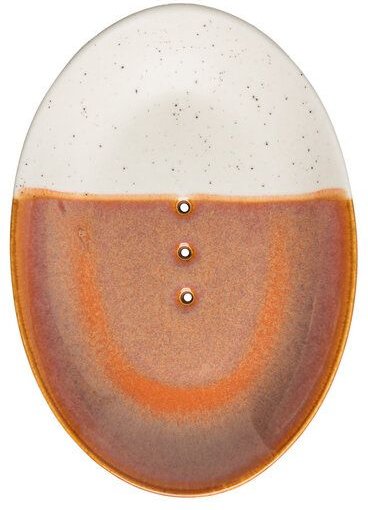 Thumbnail - TRANQUILLO Ovale Seifenschale aus Steinzeug mit bunten Mustern 14 cm