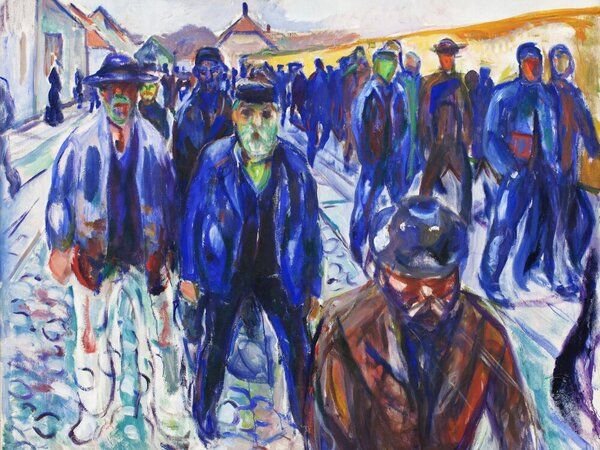 Photocircle Poster / Leinwandbild - Edvard Munch: Workers on their Way Home