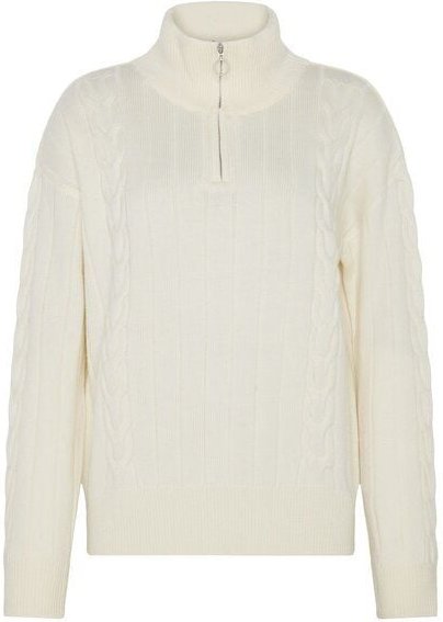 Thumbnail - KnowledgeCotton Apparel Halfzip Pullover mit hohem Kragen aus Merinowolle RWS