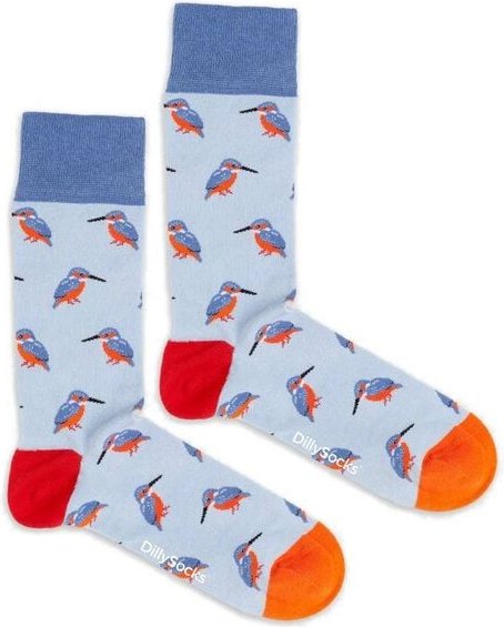 DillySocks Socken Blue Kingfisher aus Biobaumwoll-Mix