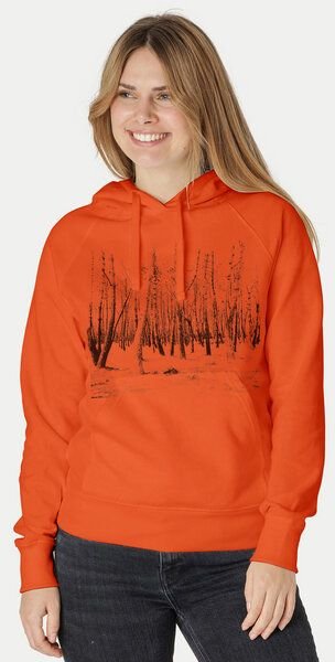 Peaces.bio - handbedruckte Biomode Damen Hoodie Woodland