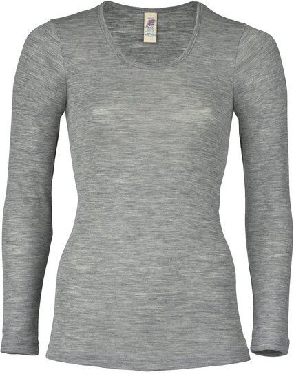 Engel natur Damen Unterhemd Langarm Bio-Schurwolle/Seide