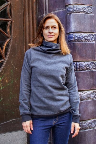 Kolla.Berlin Pullover mit besonderem Kragen