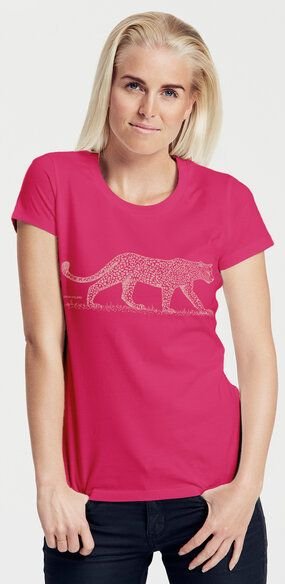 Peaces.bio - handbedruckte Biomode Bio-Damen-T-Shirt "Leopard"