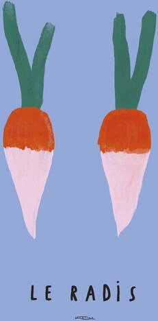 Photocircle Wandbild / Poster / Leinwand - Printed wall art with illustration of radishes