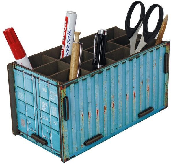 WERKHAUS Container - Stiftebox Türkis aus Holz