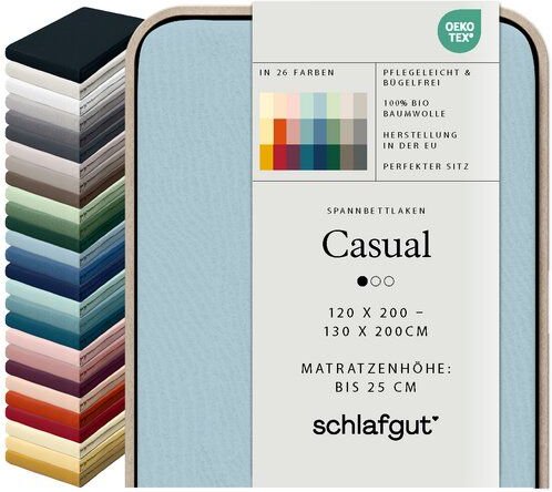 Schlafgut Spannbettlaken Casual Organic - 100% Biobaumwolle