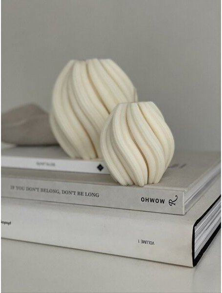 Thumbnail - MYKIRO & CO Gedrehte Kerze DIVA aus Rapswachs