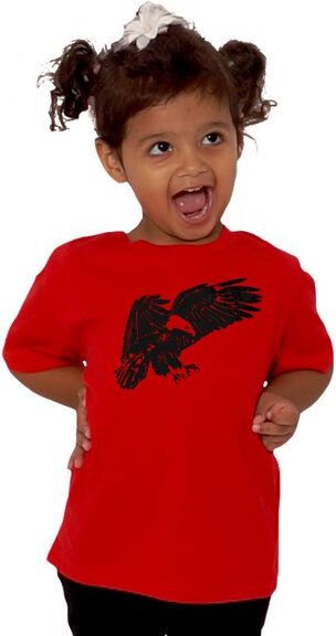 HANDGEDRUCKT "Weißkopfseeadler" Unisex Kinder-T-Shirt
