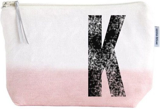 renna deluxe Kulturtasche und Kosmetiktasche mit Monogramm - ROSA