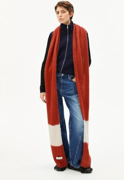 ARMEDANGELS SAABE STRIPED UN-WASTED Unisex Schal aus Alpaca-Woll Mix