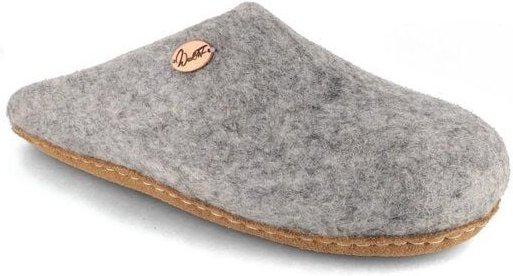 WoolFit Handgefilzte Pantoffeln ohne Fersenrand Hausschuhe aus 100% Wolle