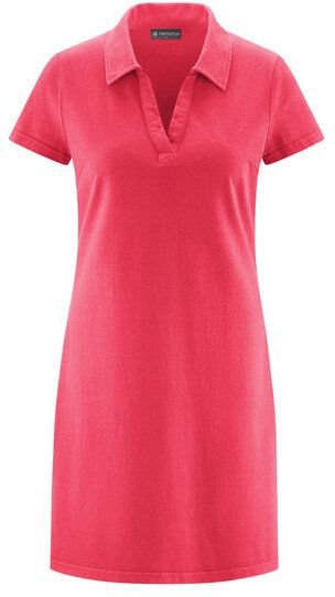 HempAge Kurzarmkleid mit Polokragen Hanf/Biobaumwolle