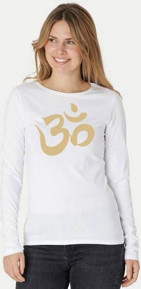 Peaces.bio - handbedruckte Biomode Bio-Damen-Langarmshirt "OM"