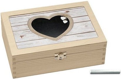 Contento Teebox mit 6 Fächern herausnehmbar mit Kreidetafel