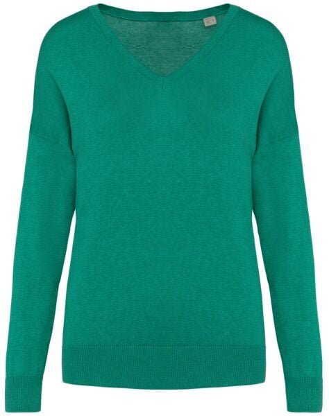 Greenspired Umweltfreundlicher Damenpullover mit V-Ausschnitt aus Lyocell 280g/m²