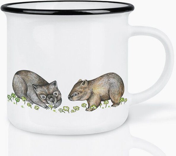 LIGARTI Keramiktasse – Wombats im Klee