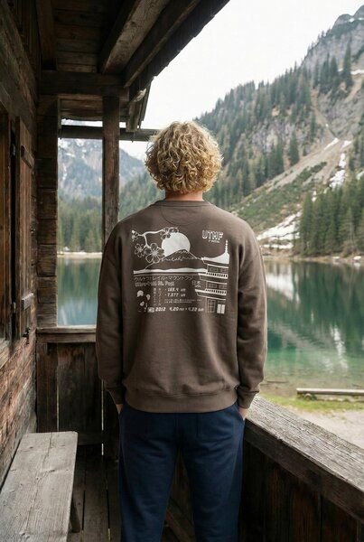 THE FACE OF ELEMENTS MOUNT FUJI ULTRA TRAIL - RELAXED FIT SWEATSHIRT AUS 100% BIO-BAUMWOLLE