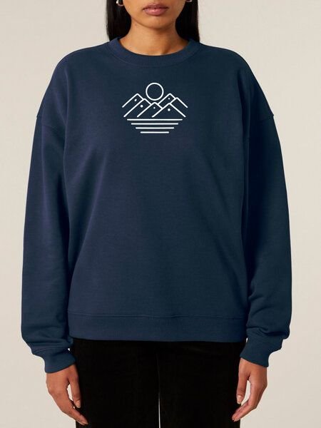 Human Family Bio Unisex oversize Sweatshirt - "Mountain Silhouette"