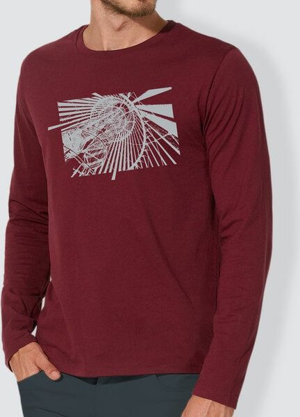 little kiwi Herren Longsleeve, "Aussicht", Burgundy
